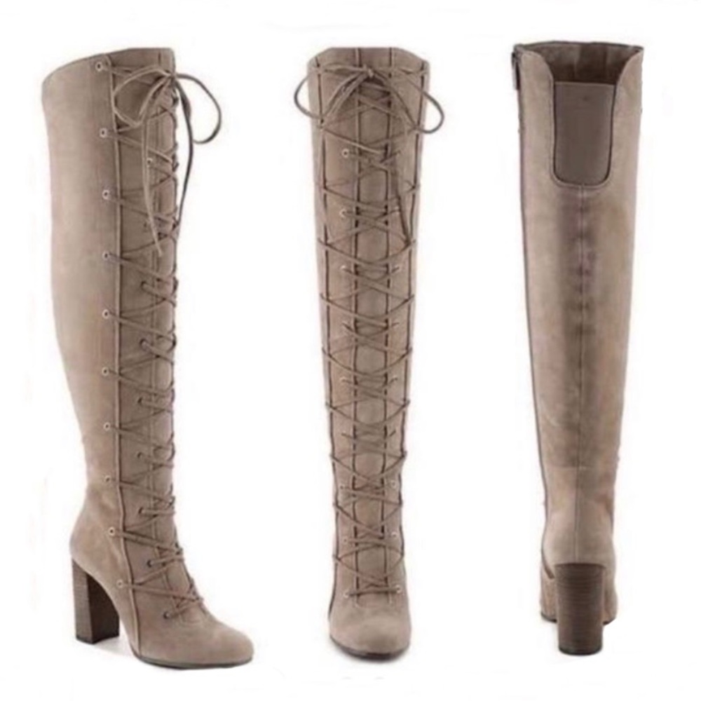 SOLD Vince Camuto Thanta Tall Lace Up Boots NWB SOLD - Picture 1 of 9